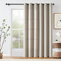 Jinchan Blackout Curtain 90 Inch Length Beige Curtain For Bedroom Living Room Curtain 1 Panel Greyish Beige Texture Curtain Grommet Top Window Drape 84 Inches Wide By 90 Inches Long