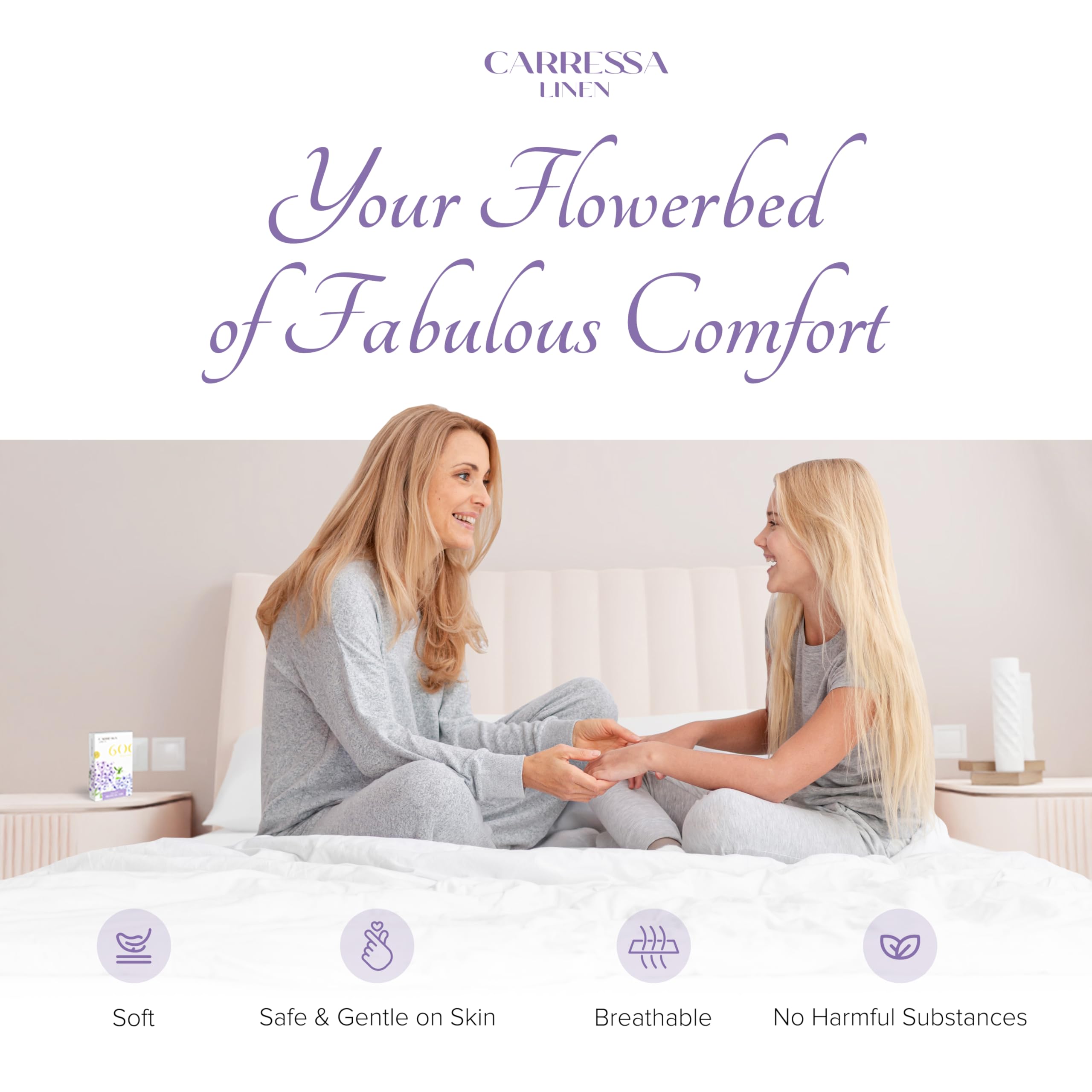 Carressa Linen 100% Egyptian Cotton Pillow Cases Set Of 2-600 Thread Count Sky Blue King Pillowcase For Sleeping, Soft, Silky Sa