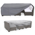 Mrrihand Heavy Duty Patio Furniture Covers, Outdoor Furniture Covers Waterproof Sectional Sofa Set , Patio Table And Chair Set Cover 128'L×83'W×28'H,Grey