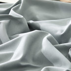 Clothknow Light Blue Comforter Set Twin 3Pcs Haze Blue Bedding Comforter Sets Dusty Blue Comforter Twin Soft Light Blue Comforte