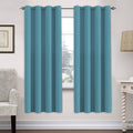 H.Versailtex Ultra Soft Microfiber Thermal Insulated Antique Copper Grommet Blackout Curtains/Window Treatment Draperies 52 By 72 - Inch For Living Room/Bedroom,Set Of 2 - Storm Blue