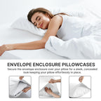 Cgk Unlimited Queen Size Microfiber Pillowcase Set Of 4 - Soft, Premium Quality, Machine Washable, Protective, Sky Blue