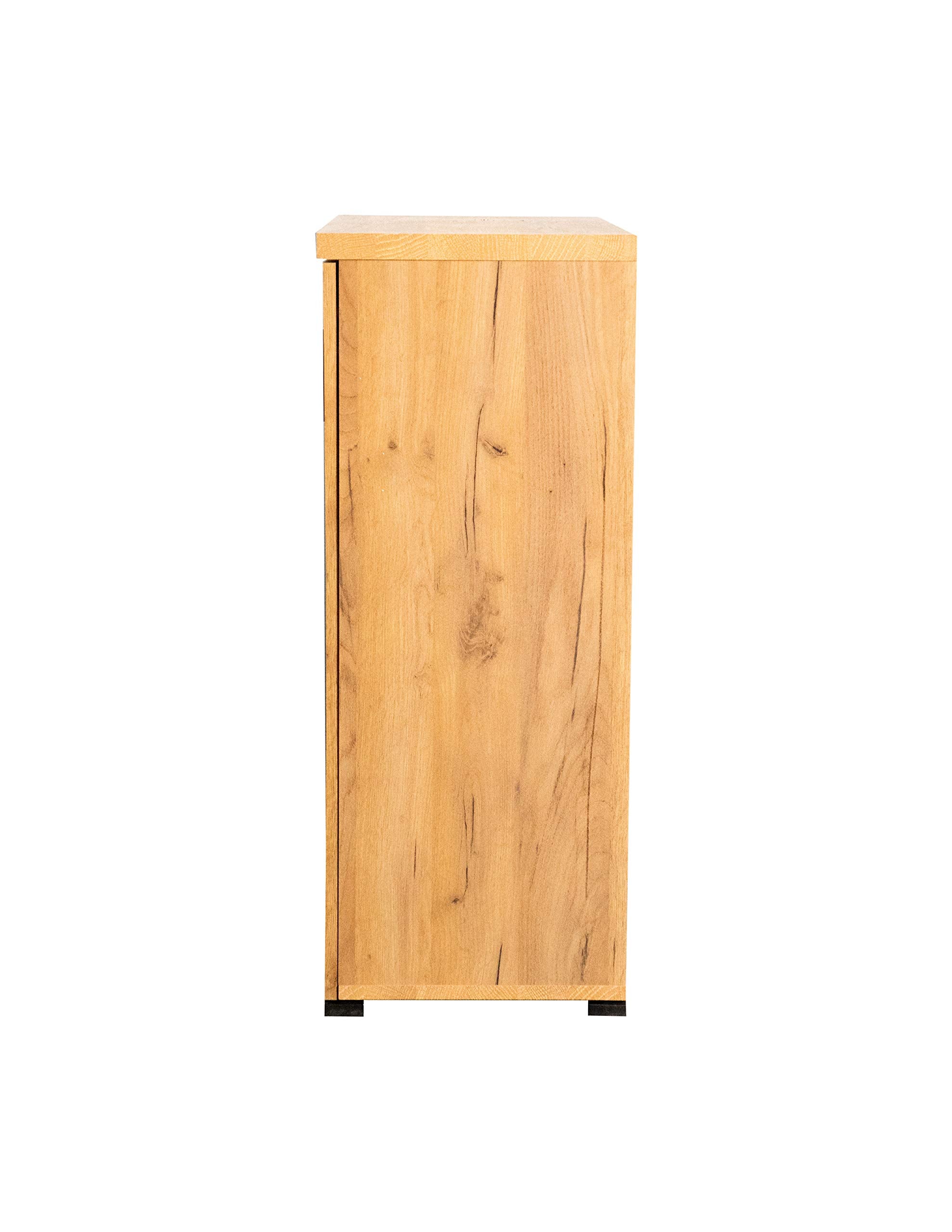 Coaster Furniture Metal Mesh Door Accent Cabinet Golden Oak and Gunmetal 951107