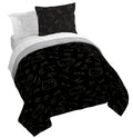 Jay Franco Hello Kitty Stars Queen Comforter Set - 7 Piece Bedding Includes Sheet Set & Pillow Covers - Super Soft Zodiac Black