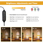 Honvinor Candle Warmer Lamp, Candle Warmer Lamp Adjustable Height, Candle Warmer Light With Timer & Dimmer, Compatible With Jar