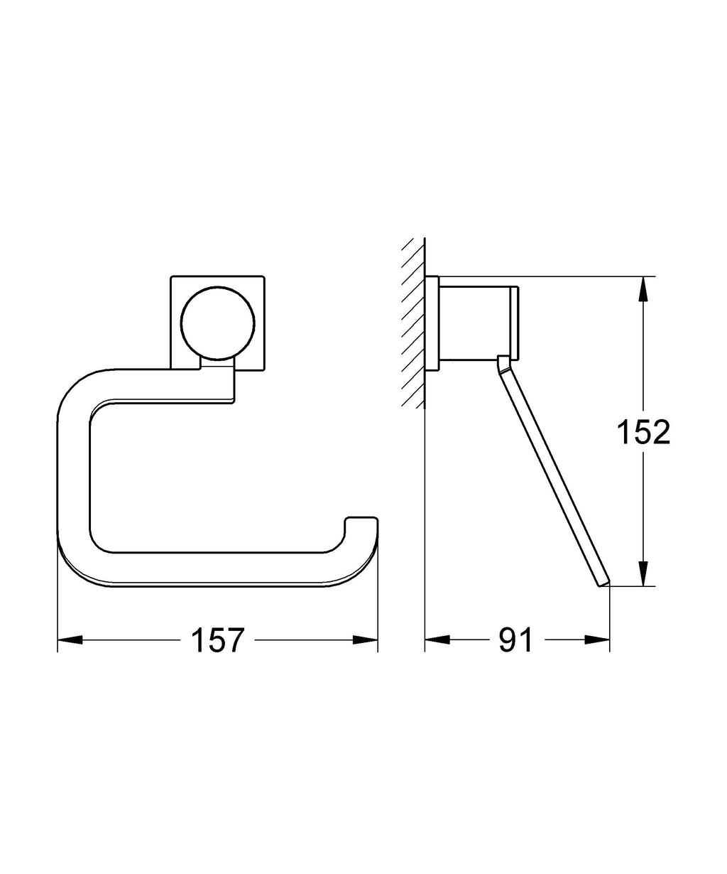 Grohe 40279000 Allure Paper Holder, Starlight Chrome