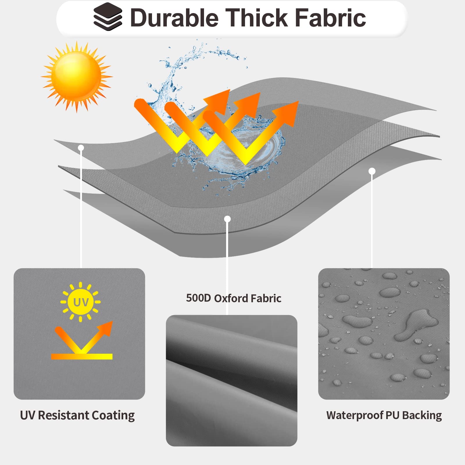 Purefit Outdoor Chaise Lounge Cover, Lounge Chair Covers Waterproof Patio Furniture Lounge Chair Cover, Uv Resistant & Weatherproof, 1 Pack, 78'L X 35.5'W X 33'H Inches, Gray