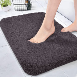 Bath Mat for Bathroom Non Skid TPR Backing (Grey, 16X24) Pack of 1 Model M2936