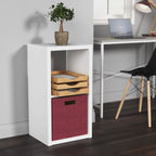 Closetmaid 2 Cube Storage Shelf Organizer, Stackable With Open Back, Vertical Or Horizontal, Easy Assembly, Wood, White Finish