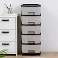 5 Layer Plastic Drawer Storage Cabinet, Multipurpose Modular Organizer For Home, Bedroom, Kitchen, Living Room & Office, Space S
