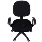 Smiry Office Computer Chair Covers, Stretch Jacquard Universal Desk Rotating Chair Slipcovers Protector, Seat Cover + Backrest C