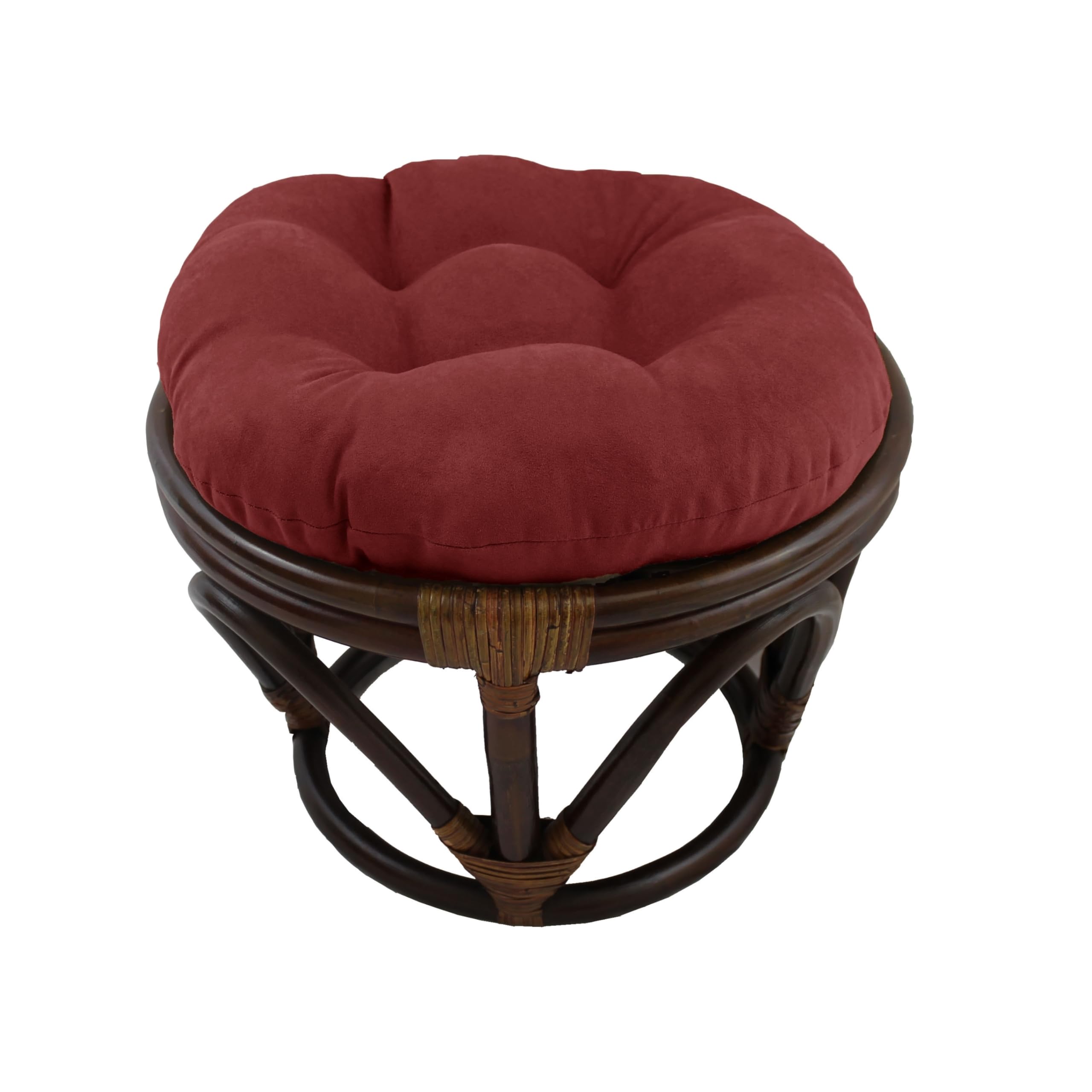 Blazing Needles Round Indoor Cushion, 18", Red Wine