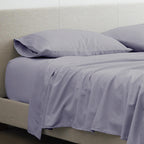 Mygiza Sheets,100% Giza Egyptian Cotton Sheets-King Size Giza Cotton Sheets Set To Fit Upto 18 Inches Deep Mattress (4 Pcs) Light Grey Solid