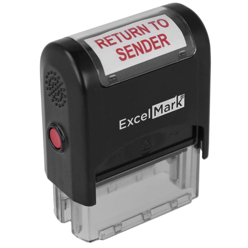 Return To Sender Self Inking Rubber Stamp - Red Ink