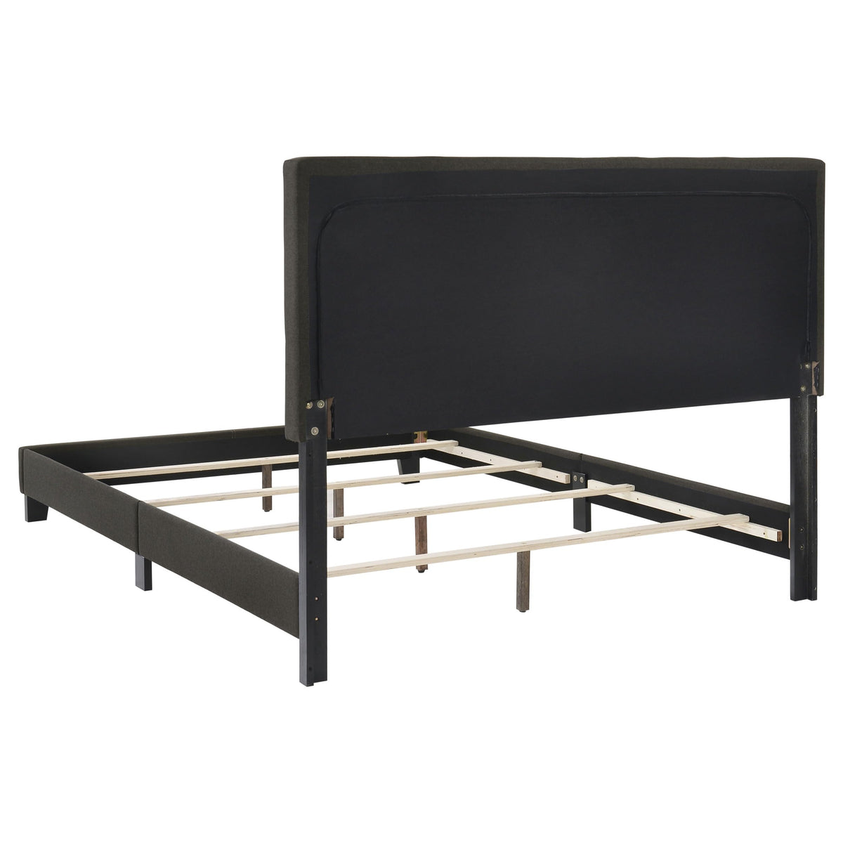 Coaster Home Furnishings Mapes Transitional Fabric Upholstered Eastern King Size Panel Bed Frame 50-inch Headboard Charcoal 305746KE