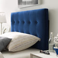 Modway Emily Twin Biscuit Tufted Performance Velvet Headboard, Navy