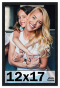 12x17 Frame Black Picture Frame - Complete Modern Photo Frame Includes UV Acrylic Shatter Guard Front, Acid Free Foam Backing Bo