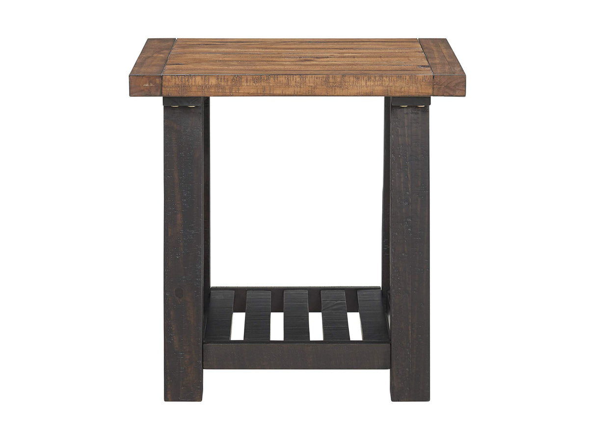 Martin Svensson Home End Table, Black Stain And Natural