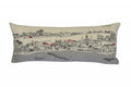 HomeRoots Cream 35' White New Orleans Daylight Skyline Lumbar Decorative Pillow