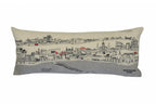 HomeRoots Cream 35' White New Orleans Daylight Skyline Lumbar Decorative Pillow