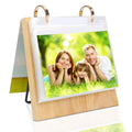 ZEEYUAN 4x6 Picture Frame Desktop Display 4x6 Flip Photo Album on Stand with 60 Pockets, Christmas Photo Album Desk Photo Book f
