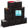 Reli. 11 Inch Cube Storage Bins (12 Pack) | Cube Organizer Bins | 11x11 Fabric Storage Boxes | Collapsible, Foldable Fabric Cubb