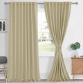 Hiasan Tall Curtains 2 Panels for Living Room, Back Tab & Rod Pocket Long Blackout Curtains, Thermal Room Darkening Curtains Sew
