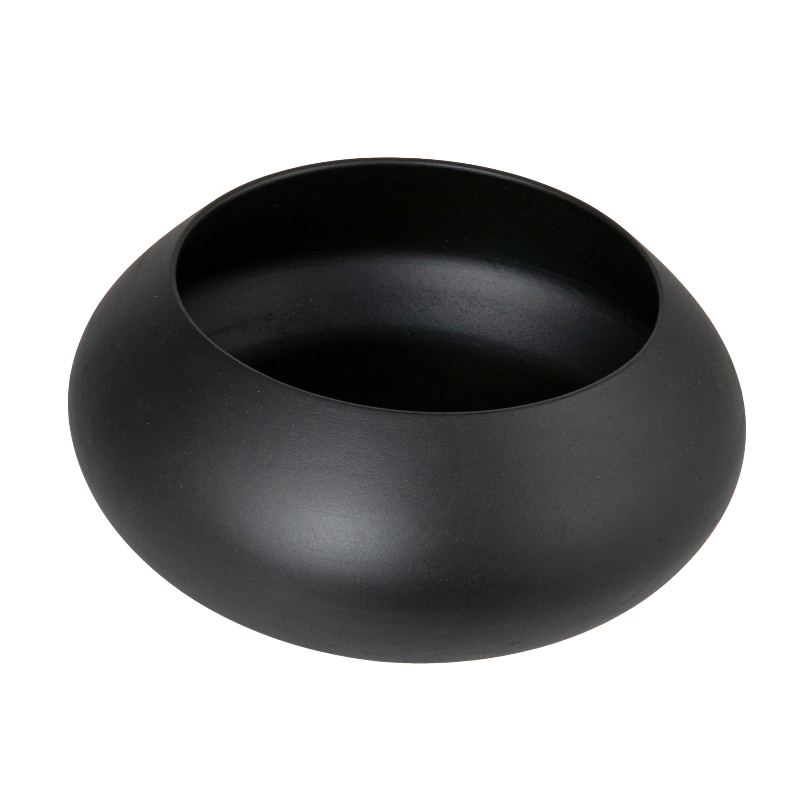Creative Co-Op Minimalist Round Mango Wood Bowl, Black