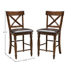 Imagio Home Kingston 24" X-Back Barstool w/PU seat, Set of 2