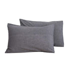 JELLYMONI Pillowcases King Set of 2 Cotton Envelope Pillow Covers Black 20  36in Bed Pillow Cases 100% Washed Cotton Soft Breath