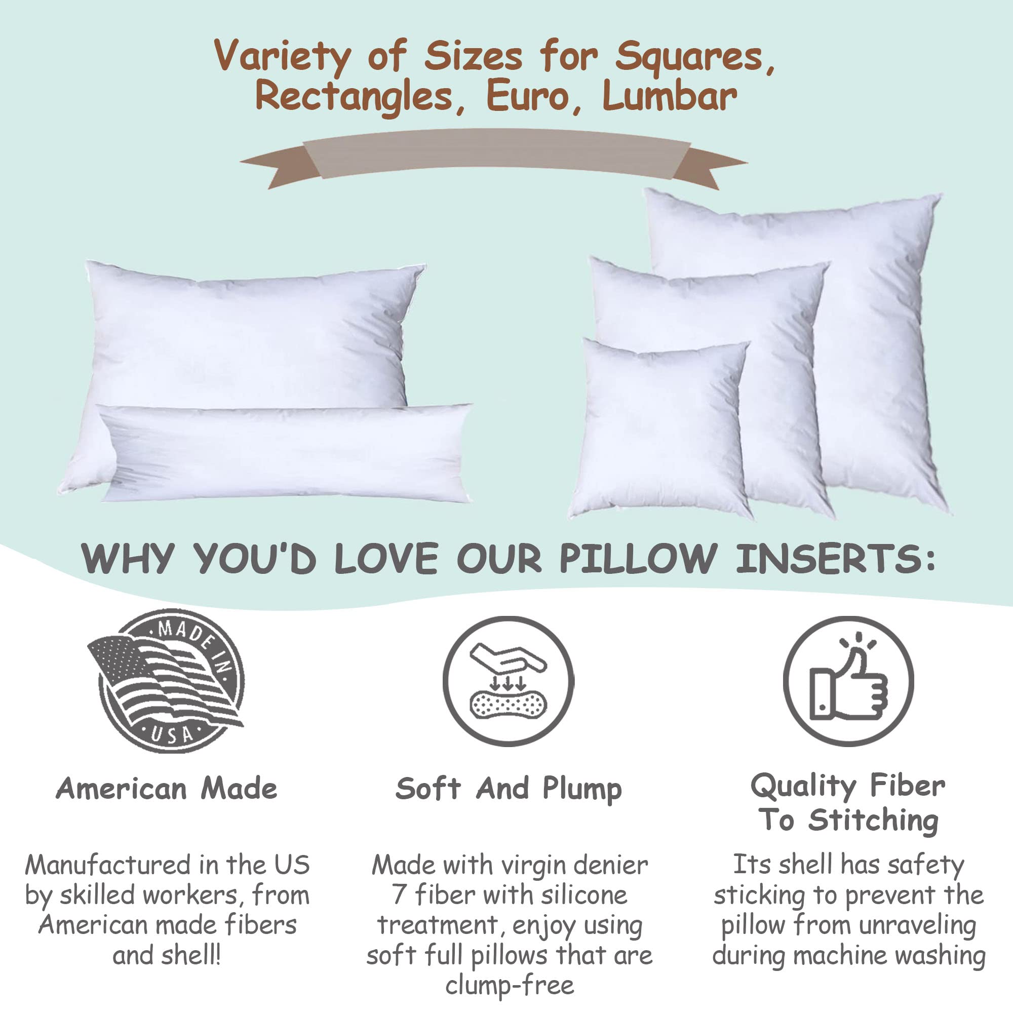 Pillowflex Synthetic Down Pillow Insert - 18X28 Down Alternative Pillow, Ultra Soft, Large Rectangle, Lumbar, Back, Sofa, Sleepi