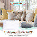 Pillowflex Synthetic Down Pillow Insert - 12X40 Down Alternative Pillow, Ultra Soft, Large Rectangle Body Sleeping Pillow, Lumba