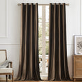 Bulbul Living Room Velvet Window Curtains 72 Inch Length- 2 Panels Brown Blackout Window Drapes Curtains Thermal Insulated Room