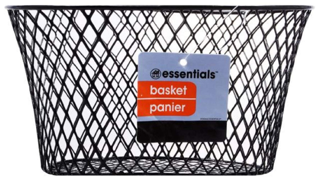 Small Metal Rectangular, Oval And Round Wire Baskets With Or Without Handles, Black And White, 4-Ct Sets (Oval Black Without Han