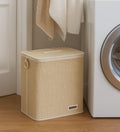 Obsessions Foldable Laundry Storage Baskets  Beige, Large Capacity Organizer for Clothes, Toys, Home & Bathroom Use