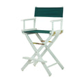 Casual Home 24 Directors Chair White Frame with Hunter Green Canvas, Counter Height