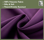 Pi Blackout French Door Curtain,Door Window Shade Privacy Thermal Insulated Long Door Curtain For Glass Door/Sliding Door/Tie Up Shade 1 Panel (W26Xl80,Royal Purple)