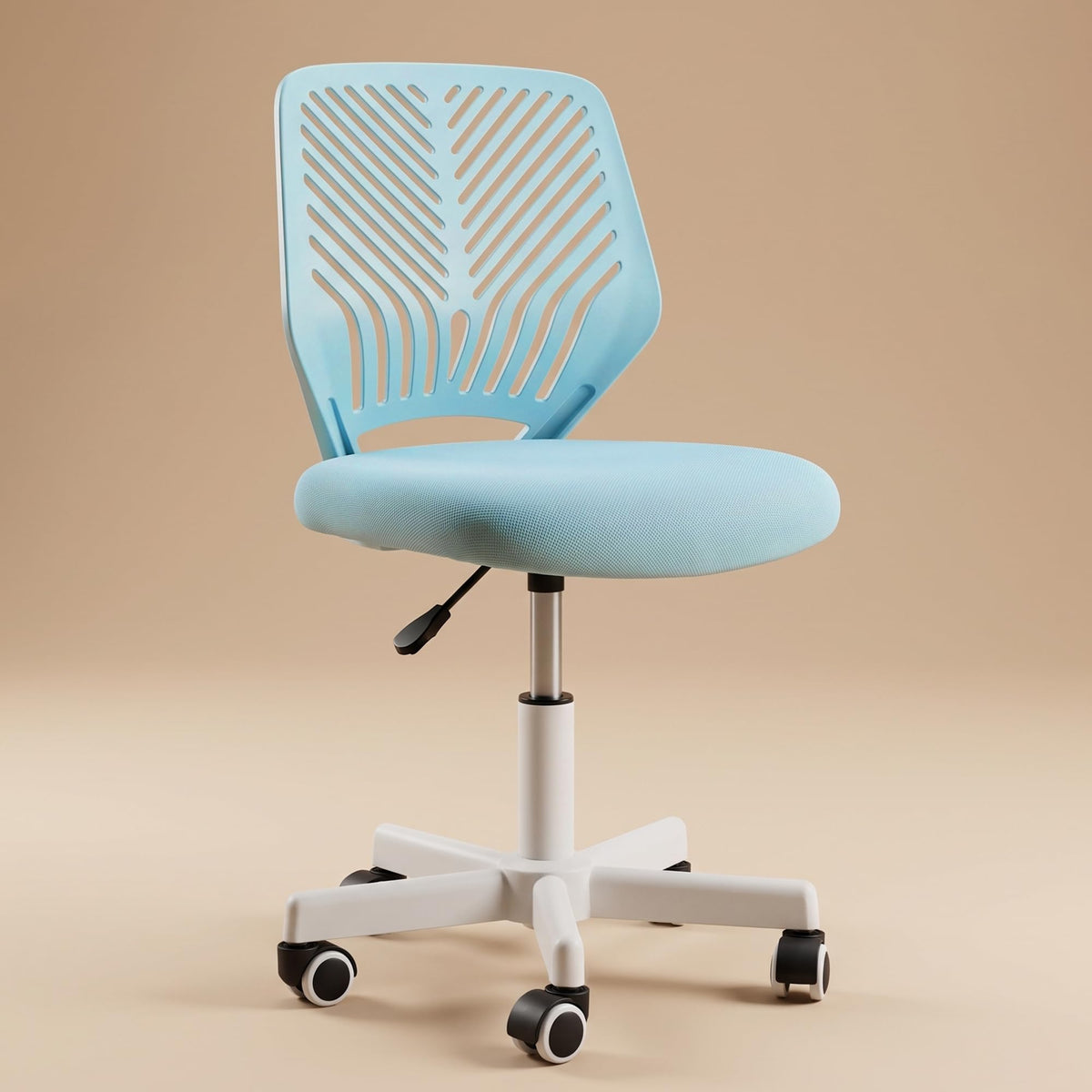 Drogo Nova Ergonomic Office Chair, Armless Mesh Desk Chair With Breathable Backrest & Height Adjustable Seat, Soft Cushioned Com