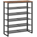 Hoobro Shoe Rack, 6-Tier Shoe Organizer, For 18-24 Pairs Of Shoes, Large Capacity Shoe Storage Shelf, Durable And Stable, For Entryway, Closet, Hallway, Dorm Room, Industrial, Rustic Brown Bf67Xj01G1