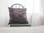HomeRoots Red and Blue 16' Red Blue Spades Suede Throw Pillow