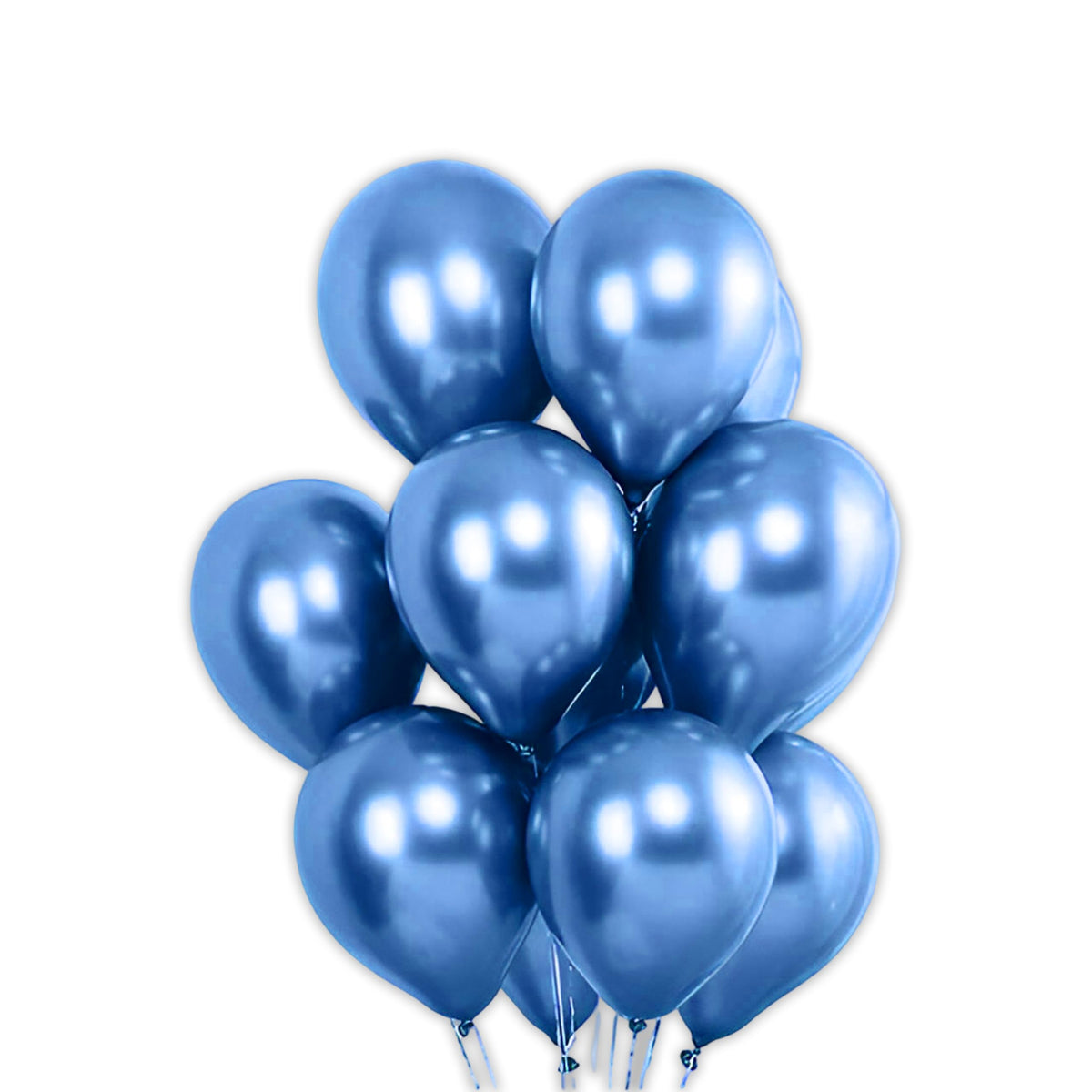 Balloon Bar 25 Pieces Blue Chrome Balloons for Decoration  Balloons for Birthday, Anniversary, Mehndi, Wedding, Retirement Part