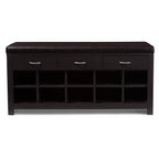 Baxton Studio Entryway Bench, Espresso