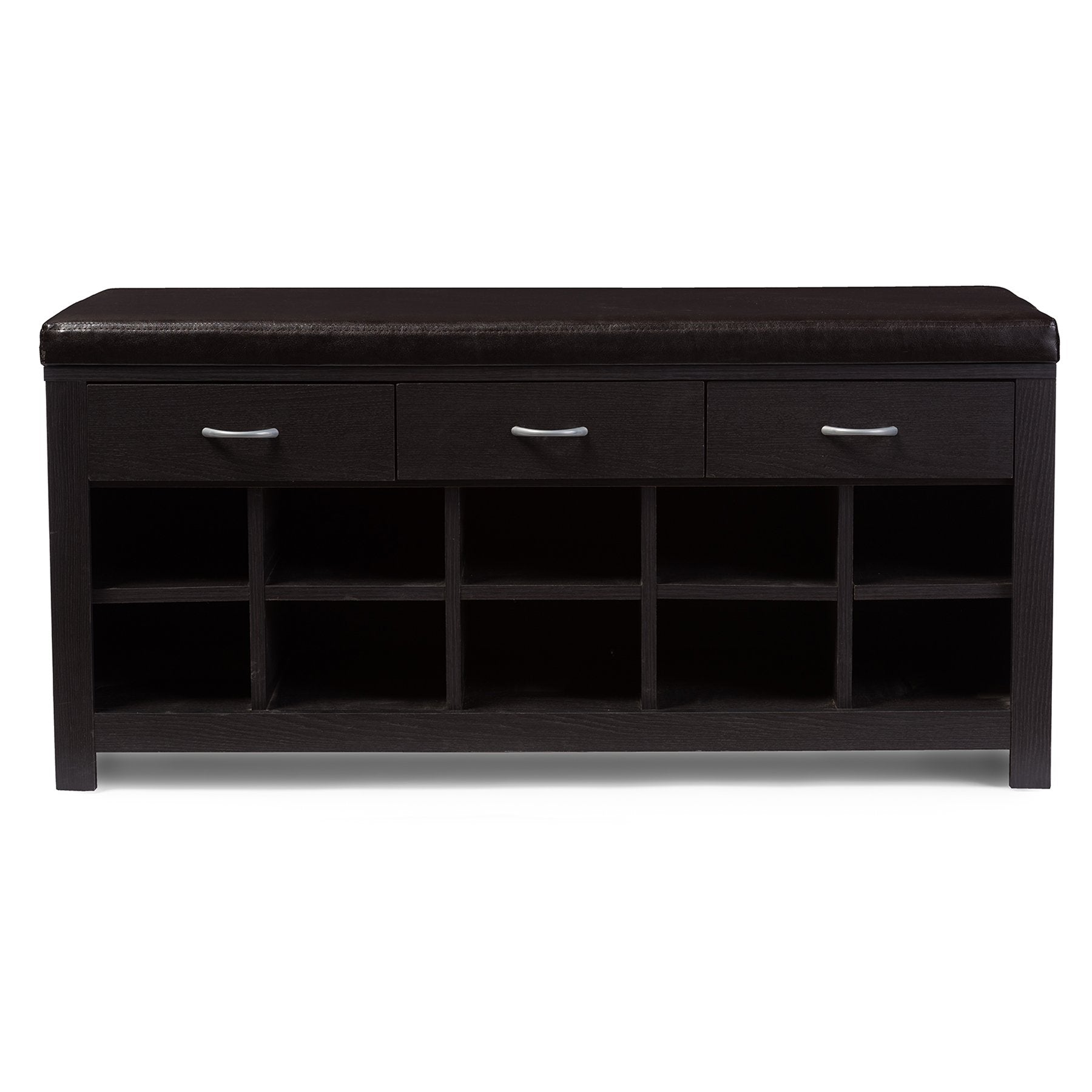 Baxton Studio Entryway Bench, Espresso