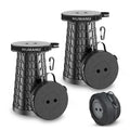 NUMANU 2-Pack 2025 Upgraded Collapsible Stool & Dual Carry Bag + Clips, Max 620lb Portable Folding Stool, Height Adjustable Retr