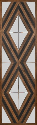 Afd Home Contemporary Aspen Double Diamond Multi Tone 72 Inch Mounted Mirror