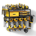 Power Tool Organizer Wall Mount - 150Lbs Load 3 Layers Storage Rack With 4 Drill Holders For Drills Cordless Tools. Heavy Duty I