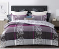 Sleepbella Comforter Twin Size, 600 Thread Count Cotton Grey Paisley & Purple Comforter Sets, Down Alternative Bedding Set 2Pcs(