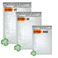 Sales4Less Poly Bubble Mailers #2 8.5X12 10 Pack, 0 6X10 10 Pack, 000 4X8 10 Pack Padded Envelope Mailer Waterproof Variety Pack