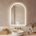 Simple Deluxe 24x36 inch Arched Mirror for Bathroom Vanity Mirror or Wall Decor, Arch Mirror Brushed Metal Frame, Wall Mounted M
