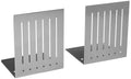 Spectrum Diversified Rectangle Bookends, Large, Pewter, 2 Pieces